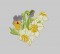 BFC0333   Lace Bowl & Doily  Watercolor Bouquet
