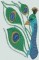 BFC0873 Convertible Handbag Series A Proud Peacock