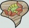 BFC0894 Stained Glass-Art Nouveau Circle in a Square
