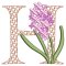 BFC31841 Spring Flowers Alphabet H