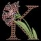 BFC31844 Spring Flowers Alphabet K