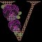 BFC31855 Spring Flowers Alphabet V
