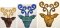 CCQ0591 - Deer Head Applique