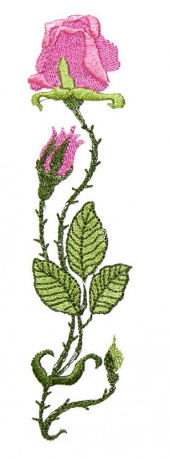 Art Nouveau Tall Rose