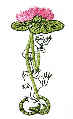Art Nouveau Medium Water Lily