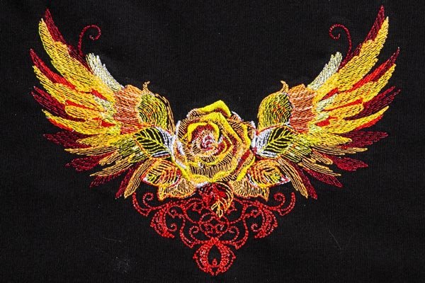 Dragon Wings with Rose