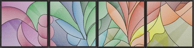 BFC31898 Stained Glass Quilt Block 5