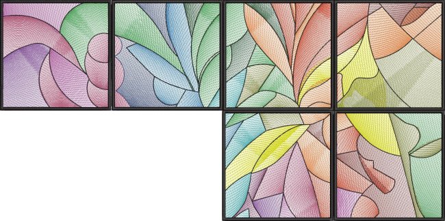 BFC31899 Stained Glass Quilt Block 6