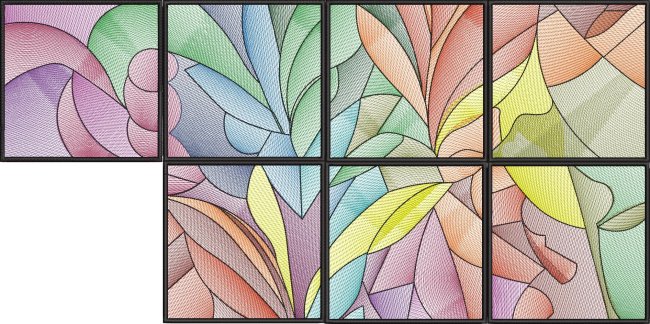 BFC31901 Stained Glass Quilt Block 7