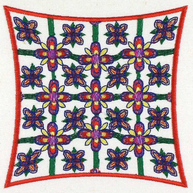 BFC1007 Folk Embroidered Circle Purse