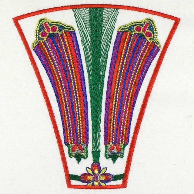 BFC1007 Folk Embroidered Circle Purse