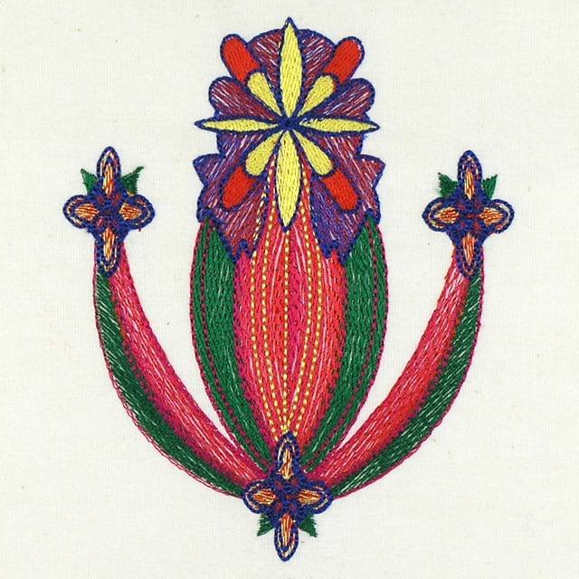 BFC1007 Folk Embroidered Circle Purse