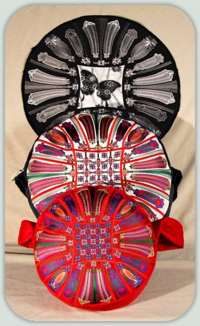 BFC1007 Folk Embroidered Circle Purse