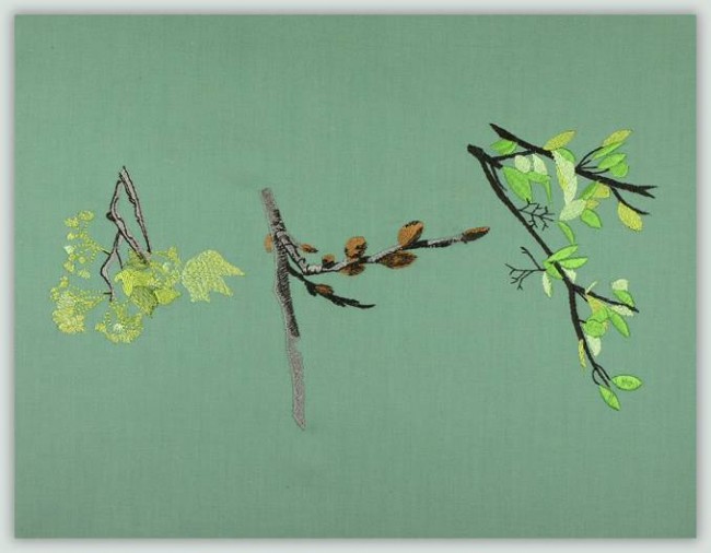 BFC1011 Waterfall of the Leaves Art Quilt