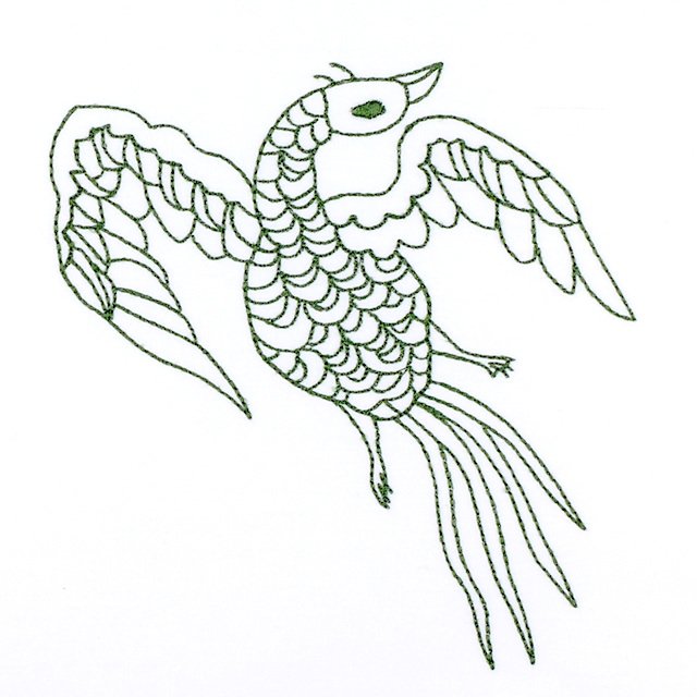 BFC1022 Persian Flowers & Birds Blackwork