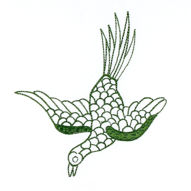 BFC1022 Persian Flowers & Birds Blackwork