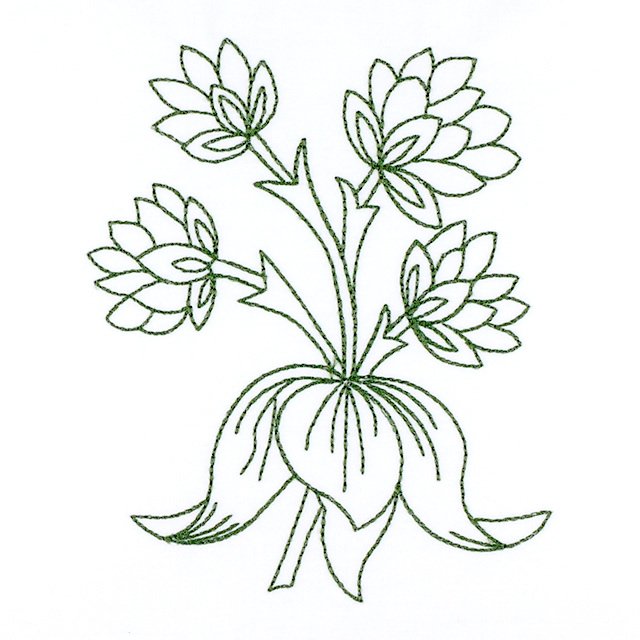 BFC1022 Persian Flowers & Birds Blackwork