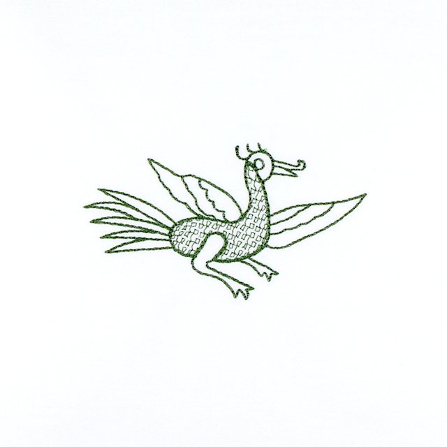 BFC1022 Persian Flowers & Birds Blackwork