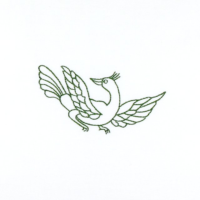 BFC1022 Persian Flowers & Birds Blackwork