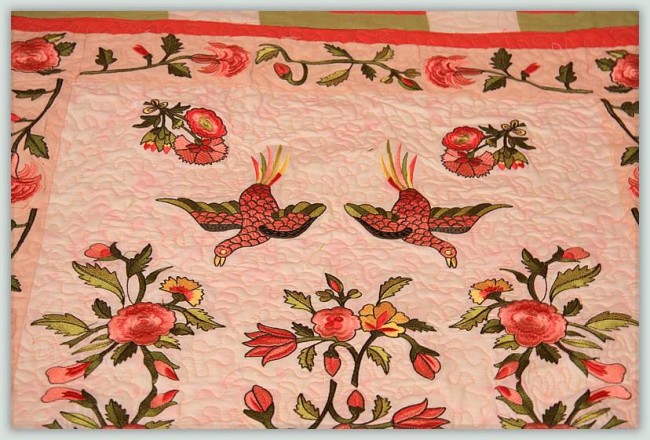 BFC1027 Persian Flowers and Birds Quilt Set