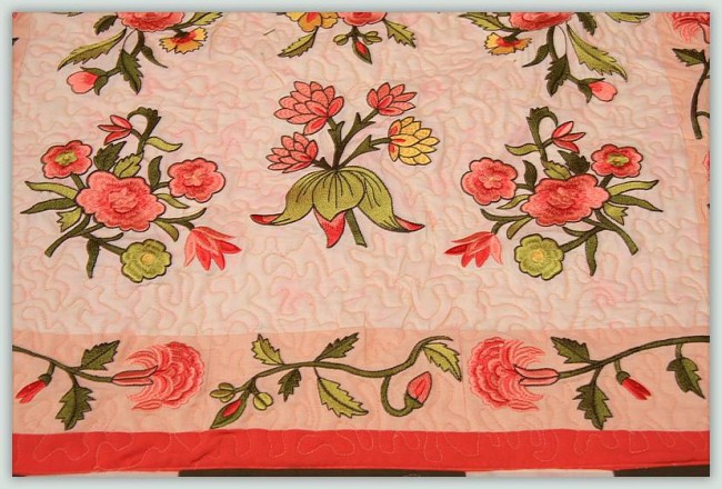 BFC1027 Persian Flowers and Birds Quilt Set