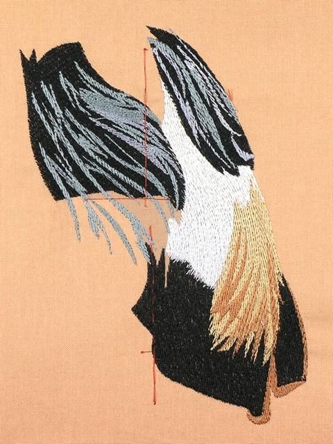 BFC1029 Large Gray Crowned Gray Crane