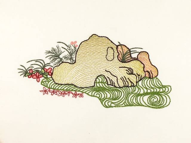 BFC1032 Japanese Fantasy Garden Art Quilt