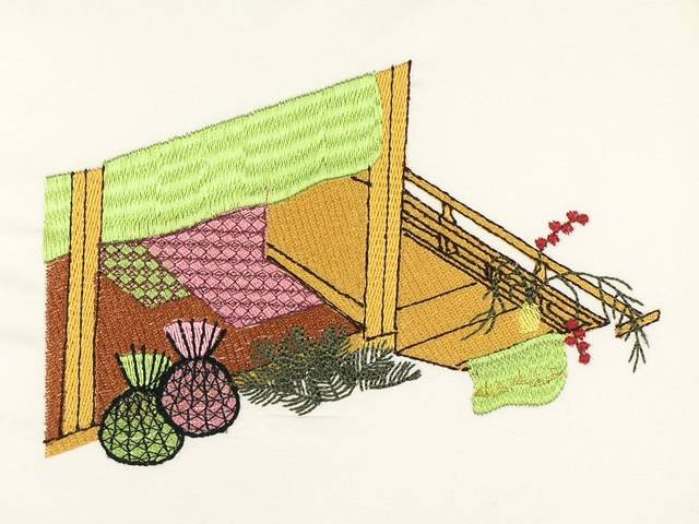 BFC1032 Japanese Fantasy Garden Art Quilt