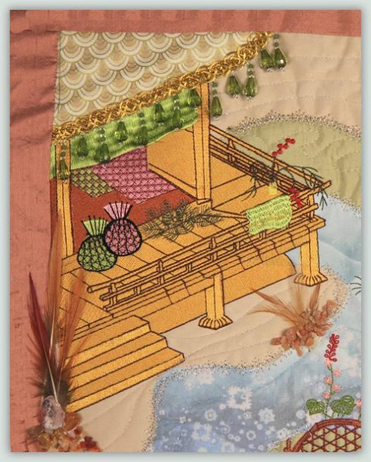BFC1032 Japanese Fantasy Garden Art Quilt