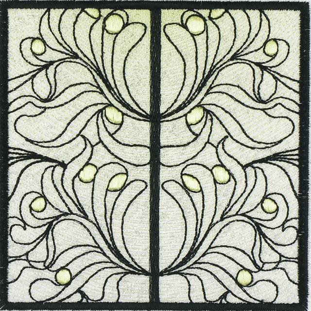 BFC1034 QIH or Regular Stained Glass Peacock w/flowers