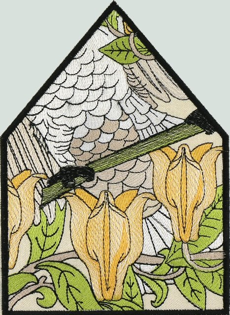BFC1043 QIH or Reg Stained Glass Cockatoos