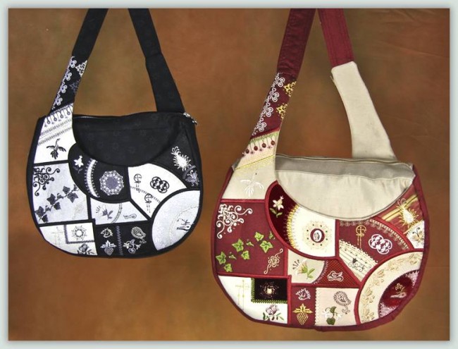 BFC1045  QIH Crazy Quilt Handbag