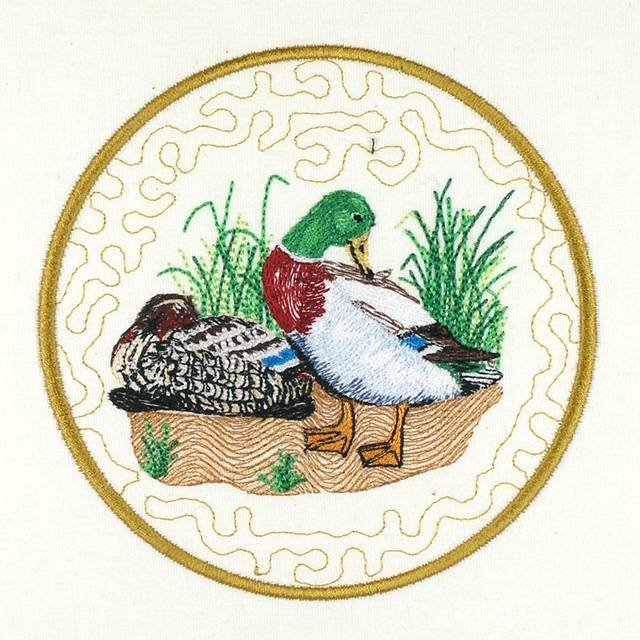BFC01049 QIH and Reg Stippled Duck Quilt Set