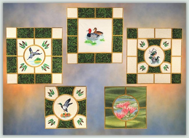 BFC01049 QIH and Reg Stippled Duck Quilt Set