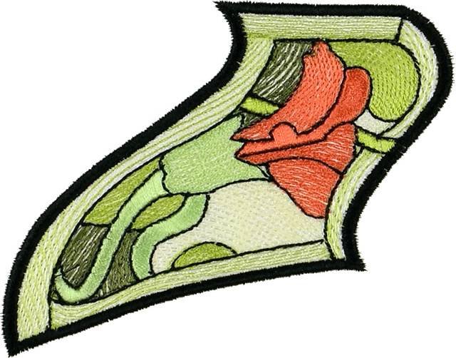 BFC1056 Stained Glass Flight Among the Nasturtiums