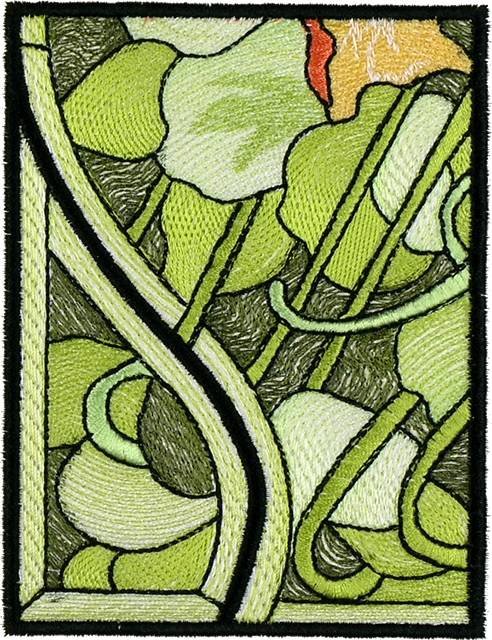 BFC1056 Stained Glass Flight Among the Nasturtiums