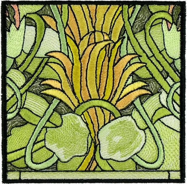 BFC1056 Stained Glass Flight Among the Nasturtiums