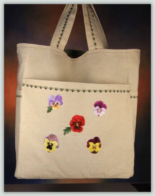 BFC1058 Pansy Super Tote