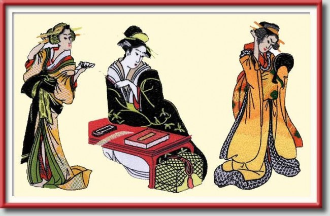 BFC1059 Three Geishas