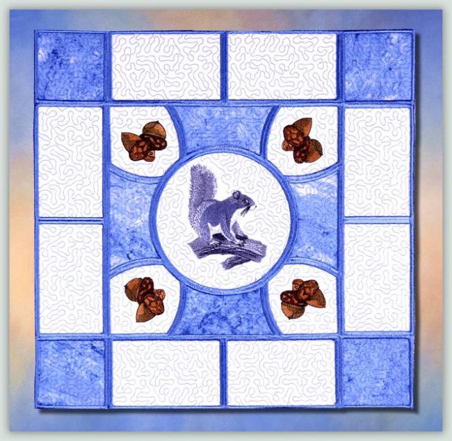 BFC01062 QIH/ Reg Stippled Forest Animals Quilt Set