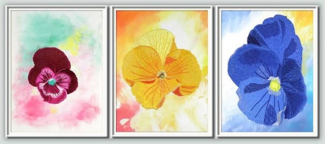 BFC1067 Painted Pansies