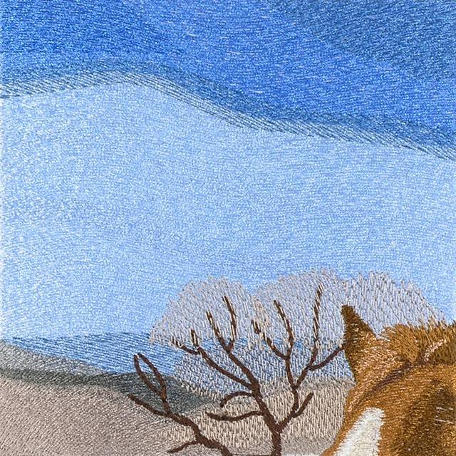 BFC1083 Window-Companionship-Two Horses