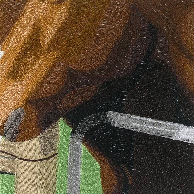 BFC1083 Window-Companionship-Two Horses