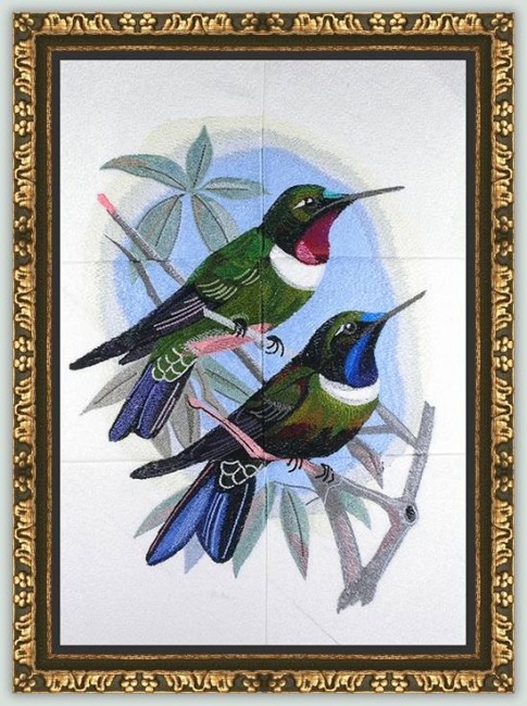 BFC1085 Window- Two Hummingbirds