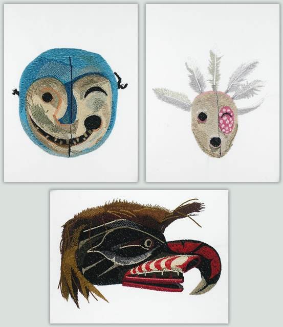 BFC1089 Three Native American Masks
