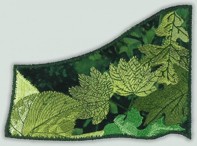 BFC1091 QIH Leafy Hobo Handbag