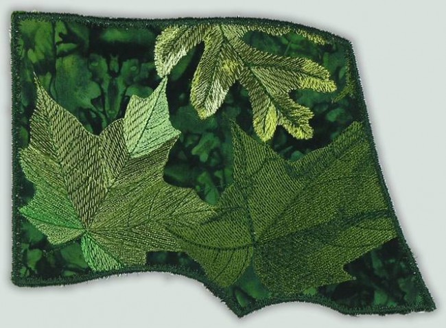 BFC1091 QIH Leafy Hobo Handbag