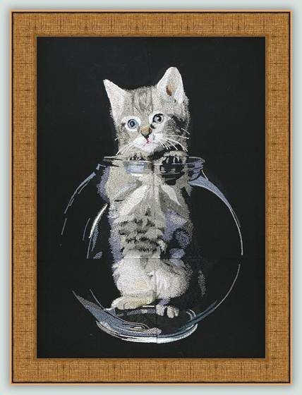 BFC1095 Window-Kitten in a Bowl