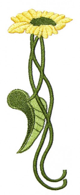 Art Nouveau Tall Sunflower