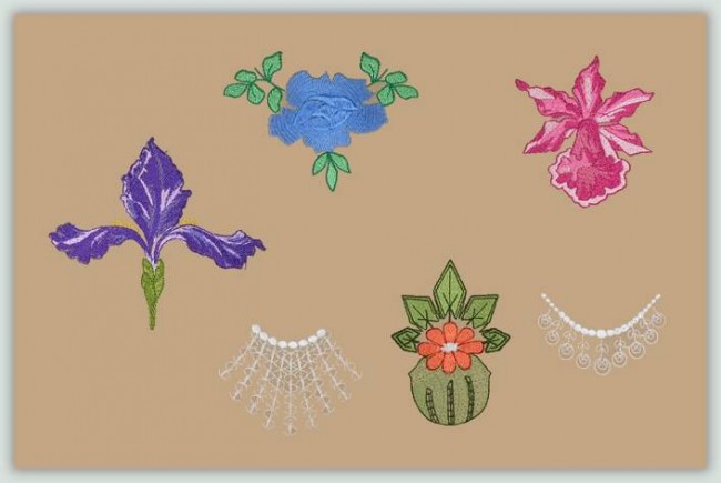 BFC1123 Flowers with Bits of Lace